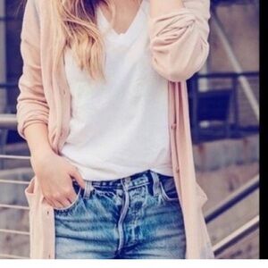 CAbi Lucy Cardigan Sweater Button Front V-Neck Long Sleeve #5288